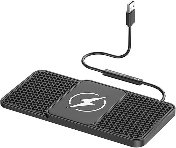 Wireless Car Phone Charger for Kia Optima GT/T-GDI, Type C/USB 20W Fast Charging Pad, Non-Slip Charging Station for Travel Home Office Desk, Lightweight, USB