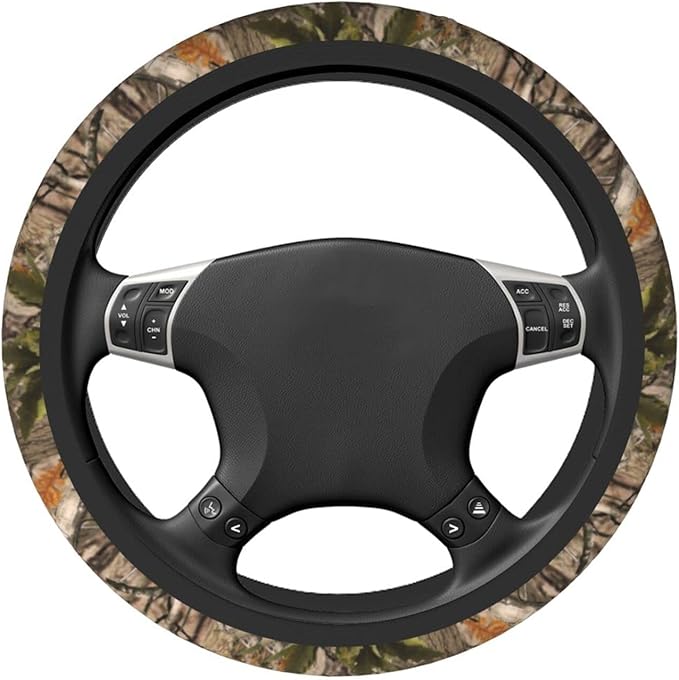 Forest Camo Hunting Universal 15 Inch Steering Wheel Covers Non Slip Neoprene Car Wrap Cover for Adults