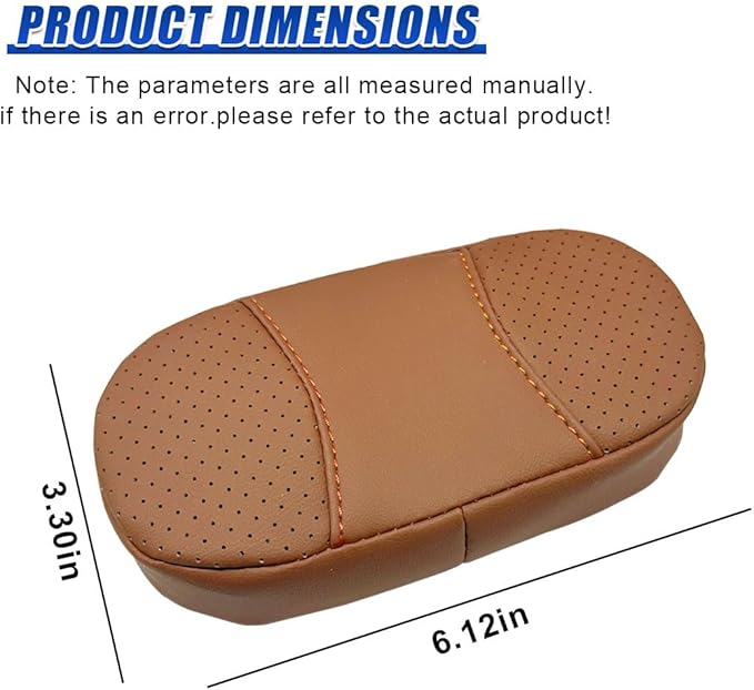 Car Knee Cushion, Leather Memory Foam Auto Center Console Arm Rest Pad, Soft Comfort Car Door Elbow Protective Cushion, Breathable Vehicle Interior Leg Support Pillow for Most Cars (Orange)
