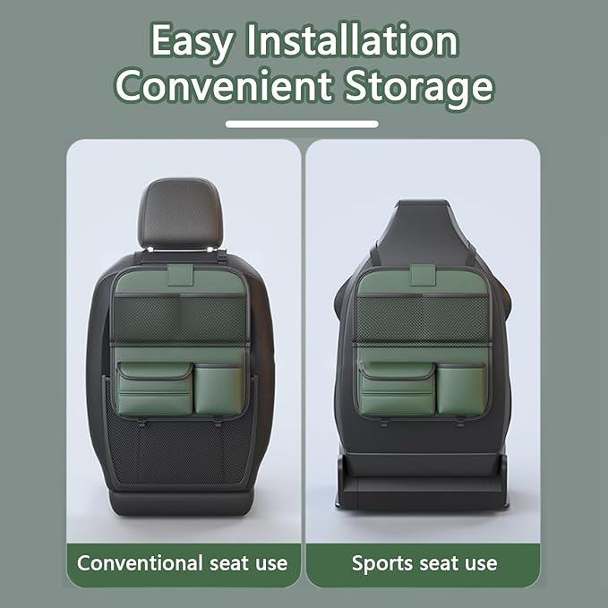 Car Backseat Organizer for Tesla Model X 6seats 2015 2016 2017 2018 2019 2020 2021 2022, Multifunctional Car Organizer Back Seat, Car Storage Organizer with Foldable Table Tray, Large Storage Pockets