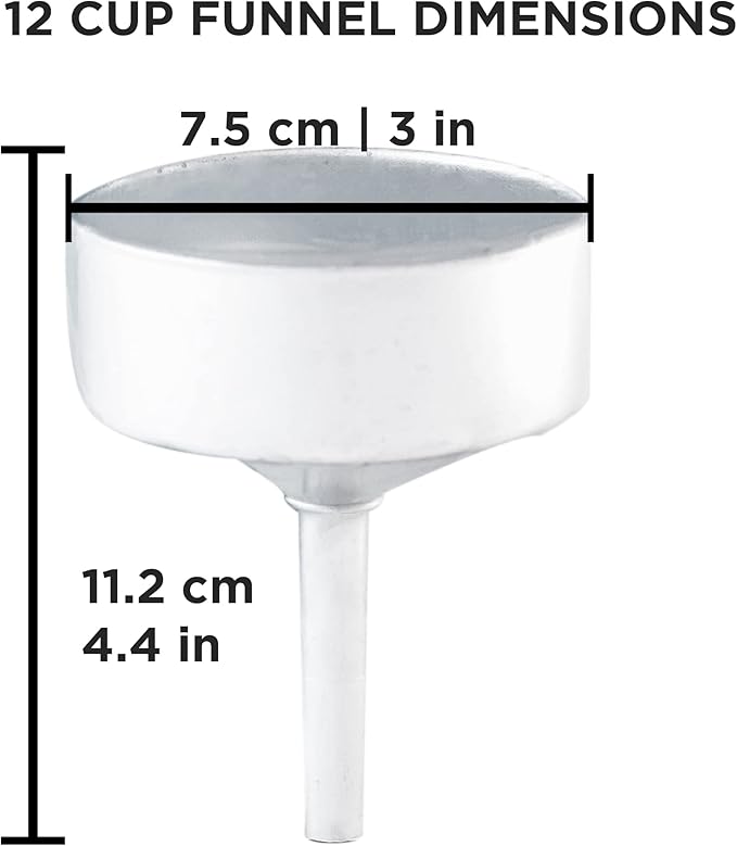 GROSCHE Milano Moka pot funnel filter 12 CUP size funnel filter replacement part for aluminum stovetop espresso maker Greca moka espresso coffee maker