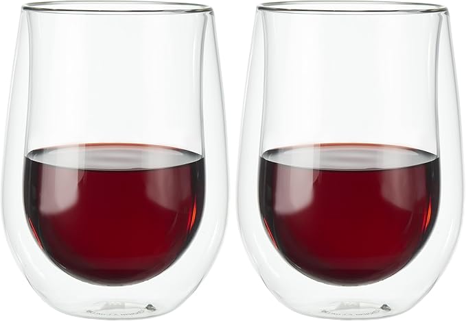 ZWILLING J.A. Henckels Double-Wall Red Wine Glass Set, 12 fl. oz (Pack of 2)