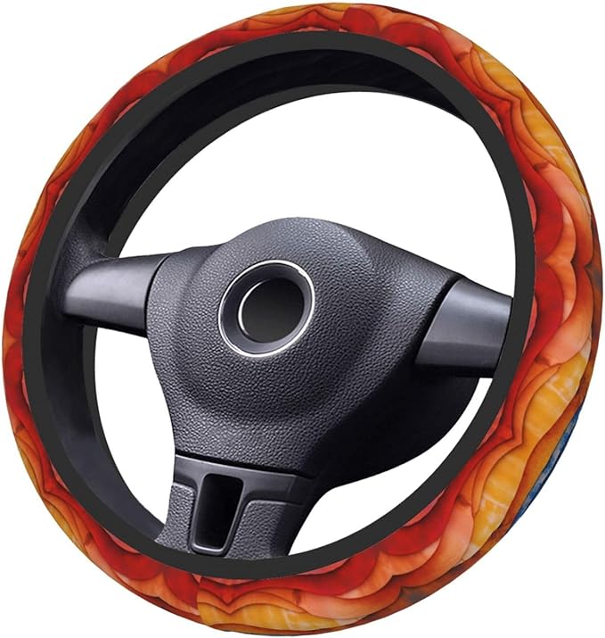 Retro Armenian Neoprene Steering Wheel Covers Women Men Car Accessories, Universal 15 Inch Fit Auto, Suvs, Truck