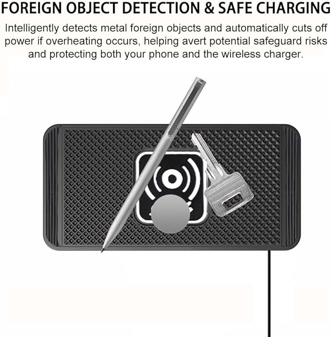Wireless Car Charger Pad for Kia Sportage 2000-2002 2005-2026, Type-C/USB 15W Car Wireless Charger Non-Slip Cordless Charging Mat Car Accessories, B-30cm Type-C Interface