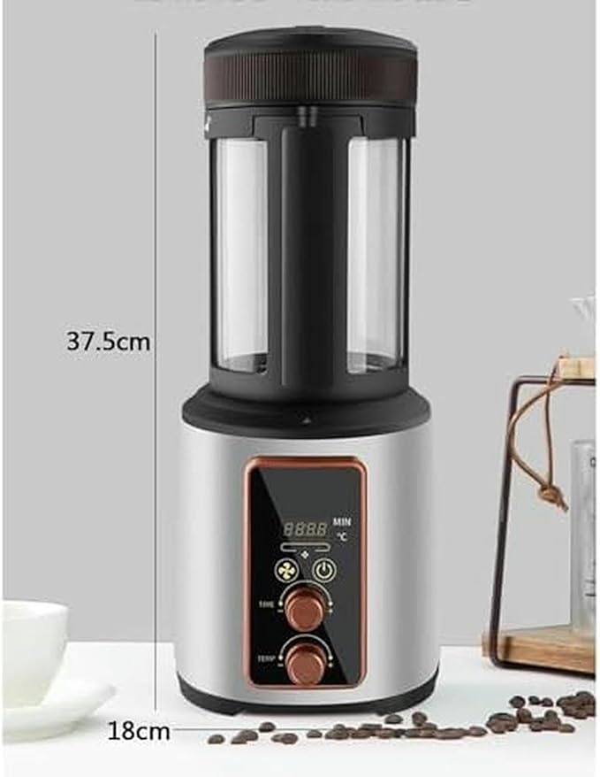 Coffee Roaster Machine, Electric Hot Air Roaster with Adjustable Timer and Air Fan, Roasts 100-400g Coffee Beans, for Coffee Lovers