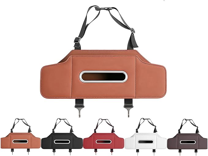 3-in-1 Car Backseat Organizer, Multifunctional Car Seat Back Storage Box, Car Organizers and Storage, For Hold Drinks, Handbag, Keep Your Ride Clean & Organized (Strap Installation, Orange)