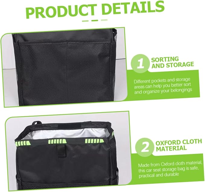 Waterproof Car Backseat Organizer Cup Holder and Trash Can Multi-Functional Storage Bag for SUVs and Trucks for Family Travel