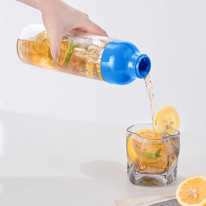 OneNine BPA Free Water Bottle, 27oz/800ml Fruit Infuser Water Bottles, Cold Brew Coffee Maker Tea Bottle with Infuser, Leakproof Portable Large Cold Brew Bottle for Travel Outdoor, Gyms, Offices(Blue)