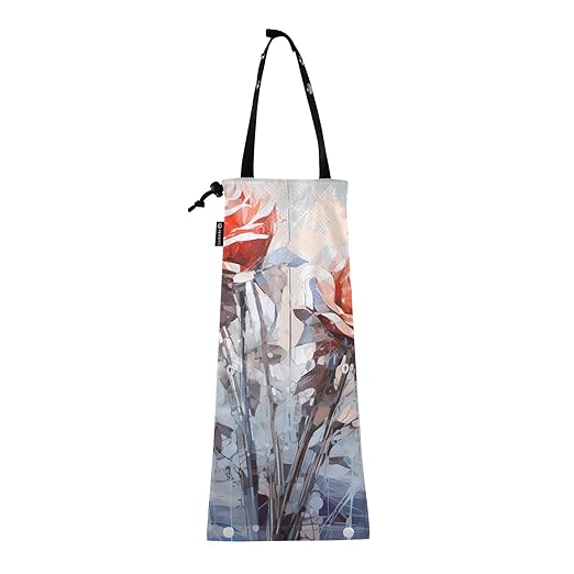 ALAZA Hanging Car Trash Bags Garbage Bag Trash Can for Back Seat Small Rose Grunge 1 Washable Storage Bag Retractable 2 Pack