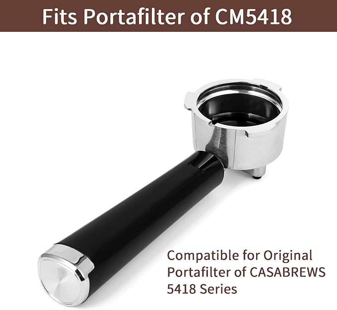 51mm Espresso Filter for CM5418, Double Cup Filter Basket Compatible for CASABREWS Espresso Machine CM5418, Double Layer Pressurized Coffee Filter Fits 51mm Portafilter
