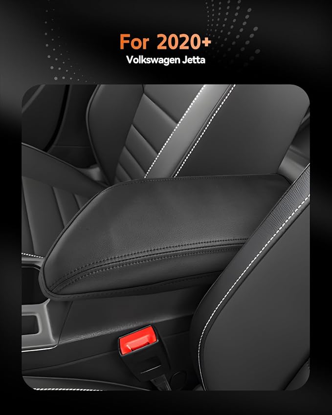 CDEFG for Volkswagen Jetta 2020-2025 2026 Center Console Cover Armrest Box Cover for Jetta (S, Sport, SE, SEL, GLI Autobahn) Accessories Console Arm Rest Protector