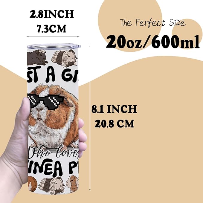 Guinea Pigs Stainless Steel Tumbler, Guinea Pigs Accessories Water Bottle Double Wall Travel Coffee Mug Vacuum Insulated Thermal Cup, Graduation Birthday Animal Lovers Gifts for Women