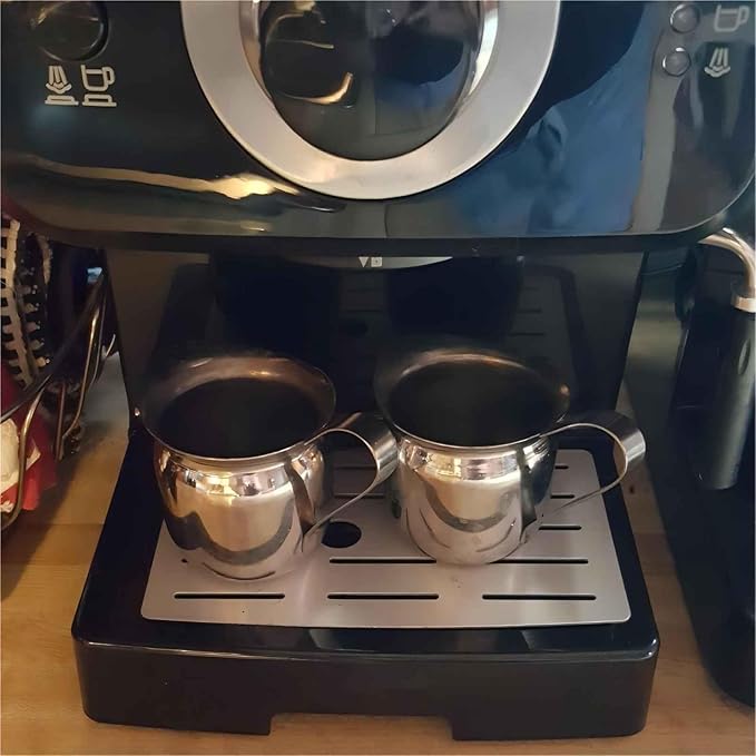 KEILEOHO 6 PCS 5oz Stainless Steel Bell Creamers, Small Creamer Pitcher, Coffee Creamer with Wide Mouth for Cream, Sauce, Milk, Coffee, Silver