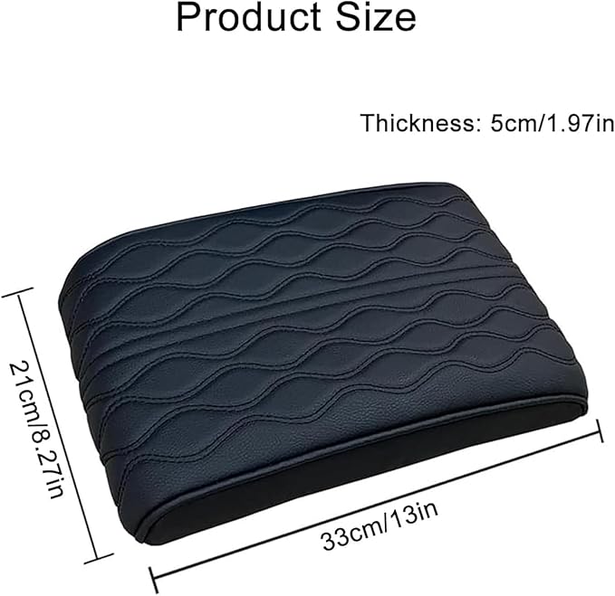 Car Center Console Cover for Ford Edge Sport 2011-2014, Universal Memory Foam Leather Comfortable Soft Armrest Box Pad Cushion Protector Accessories Easy to Clean,Gray