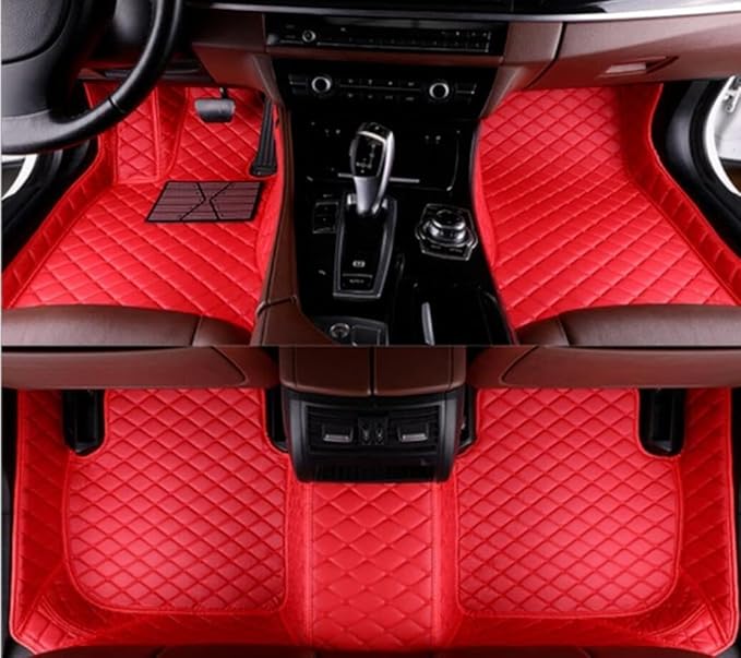 Custome Car Mats Accessories All Weather Floor mats Compatible with Automotive Floor Mats Passenger car mats (Beige Black)