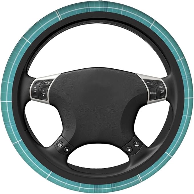 Dimensional Line Space Steering Wheel Cover. Car Decor,Anti-Slip,Sweat Absorption,Easy Carry, Universal 15 Inch