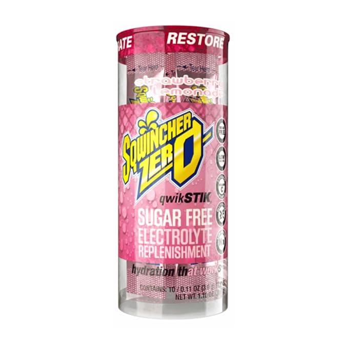 Sqwincher ZERO Qwik Stik - Sugar Free Electrolyte Powdered Beverage Mix, Assorted Flavors (40 Sticks)