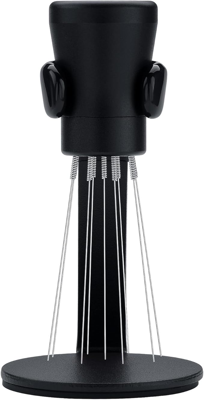 Normcore WDT Distribution Tool V2.1 with Stand - 0.23mm 8 Prong Espresso Distribution Tool - Magnetic Coffee Stirrer with 16 Extra Needles