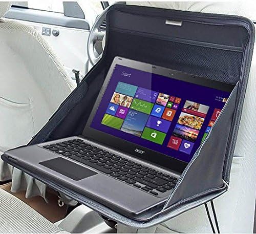 Foldable Travel Car Laptop Holder Tray Bag Mount Back Seat Auto Food Work Table Organizer