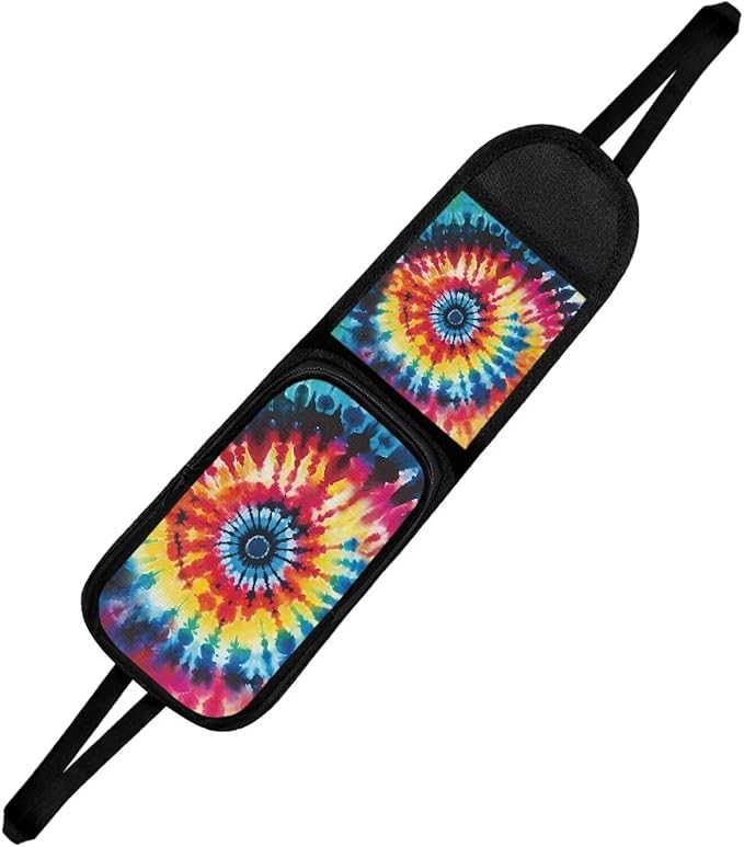 Tie Dye Automobile Seat Side Organizer Colorful Car Seat Storage Hanging Bag With Zipper Multifuctional Storage Box Suitable for Cars, SUVs, Trucks