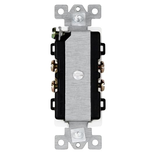 ENERLITES Double Paddle Rocker Combination Decorator Switch, Ground Terminal, Copper Wires Only, Single Pole or 3-Way, Residential/Commercial Grade, 15A 120-277VAC, 62835-I, Ivory