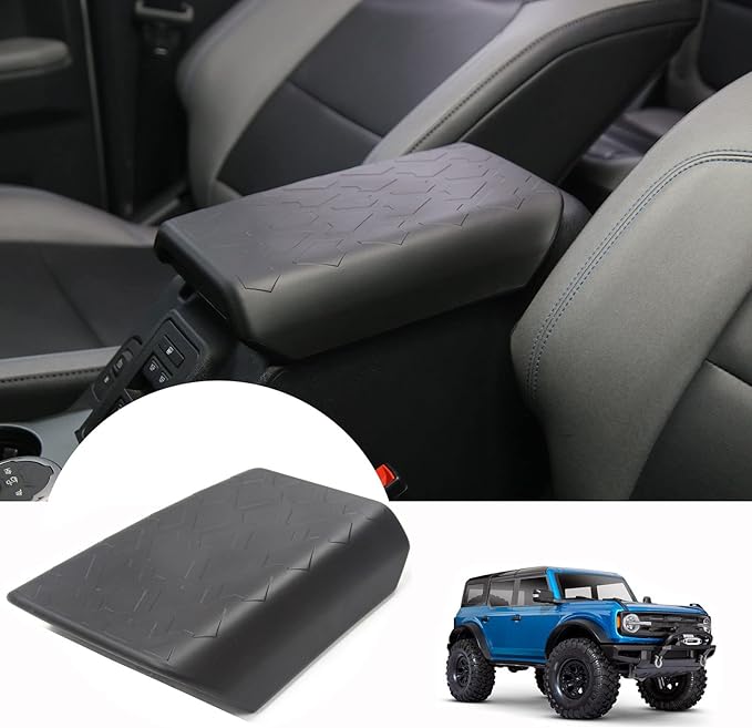 Center Console Armrest Cover Compatible with Ford Bronco Accessories 2021 2022 4 Door and 2 Door, Scratch Resistance Center Console Arm Rest Pad Cushion Automotive Interior Accessories