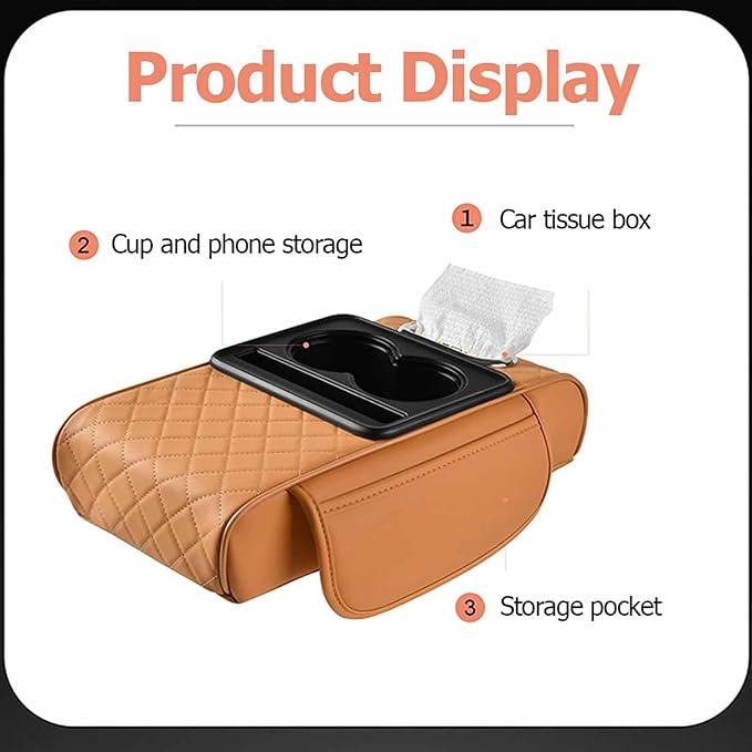 Car Armrest Cushion for Benz SLK 1998-2006,5-in-1 Center Console Cover Gel Center Console Pad with Memory Foam, Non-Slip Comfort Elbow Rest for Long Drive,34 * 17.5 * 7black