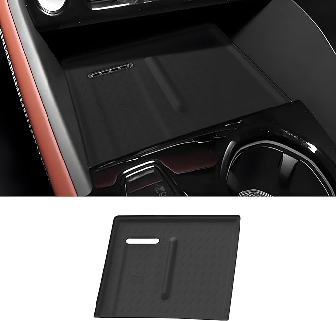 Center Console Wireless Charger Mat Compatible with Audi Q5 2026, Silicone Console Wireless Phone Charging Pad, Non-Slip Silicone Mat Wireless Charger Cover for Audi Q5 Accessories