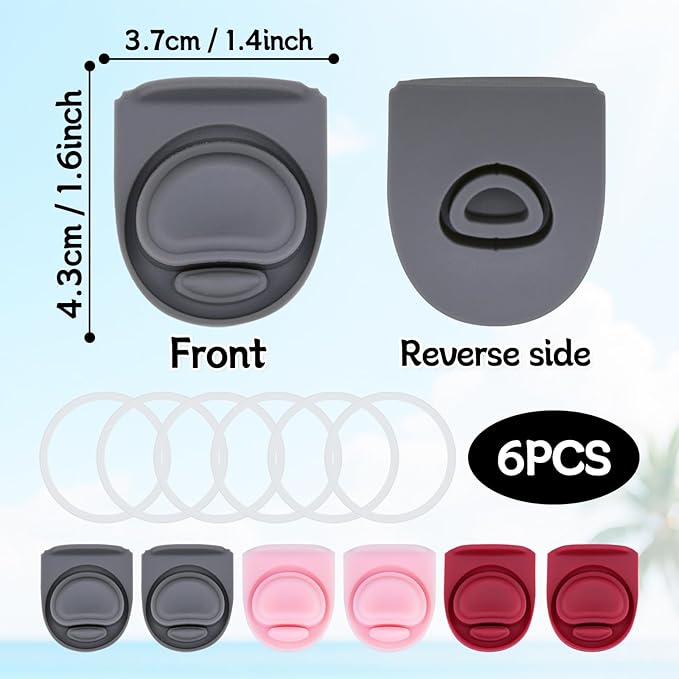 6 Sets Replacement Stopper and O Ring Gasket Compatible with Owala FreeSip 24oz 32oz,Water Bottle Lid Insert Cap Silicone Seal Parts for Owala 16/19/24/32/40oz Mouth Piece Accessories Z6S3