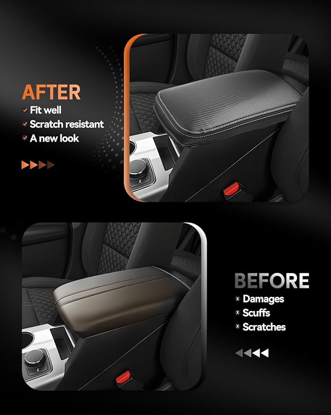 CDEFG for Chevrolet Blazer 2019-2025 2026 Center Console Cover Armrest Box Cover for Chevy Blazer (2LT, 3LT, Premier, RS) Accessories Console Arm Rest Protector