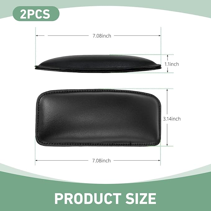 2PCS Car Knee Cushion, Leather Auto Door Knee Leg Elbow Cushion Pad, Soft Foam Armrest Pillow, Comfort Car Center Console Thigh Support Mat Accessories