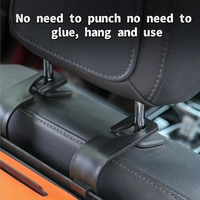 3-in-1 Car Backseat Organizer, Multifunctional Car Seat Back Storage Box, Car Storage Organizer with Cup Holders Tissue Box for Travel, Road Trip (Black)