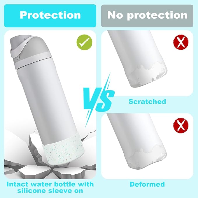 Silicone Boot for Owala Water Bottle 24 oz 32 oz 40 oz, Anti-Slip Protective Sleeve for FreeSip/Twist/Flip Stainless Steel Water Bottles Accessories