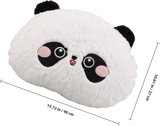 balacoo Cartoon Panda Lumbar Support Pillow Plush Seat Cushion for Car and Office Chair Lower Back Comfort Travel Neck Pillow