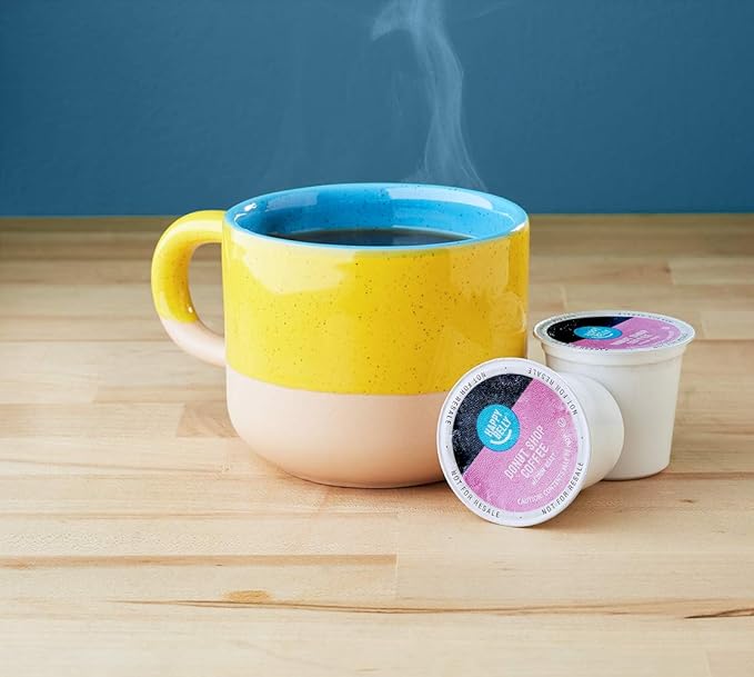 Amazon Brand - Happy Belly Medium Roast Coffee Pods, Donut Style, Compatible with Keurig 2.0 K-Cup Brewers, 100 Count (Pack of 2)