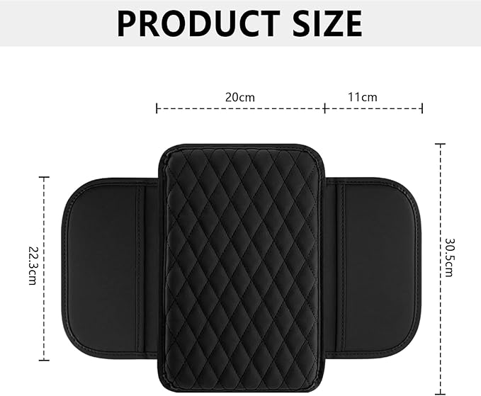 Auto Center Console Cover for Toyota Grand Highlander 2024 2025 2026, Leather Waterproof Armrest Seat Box Cover Multifunctional Armrest Cushion Scratch