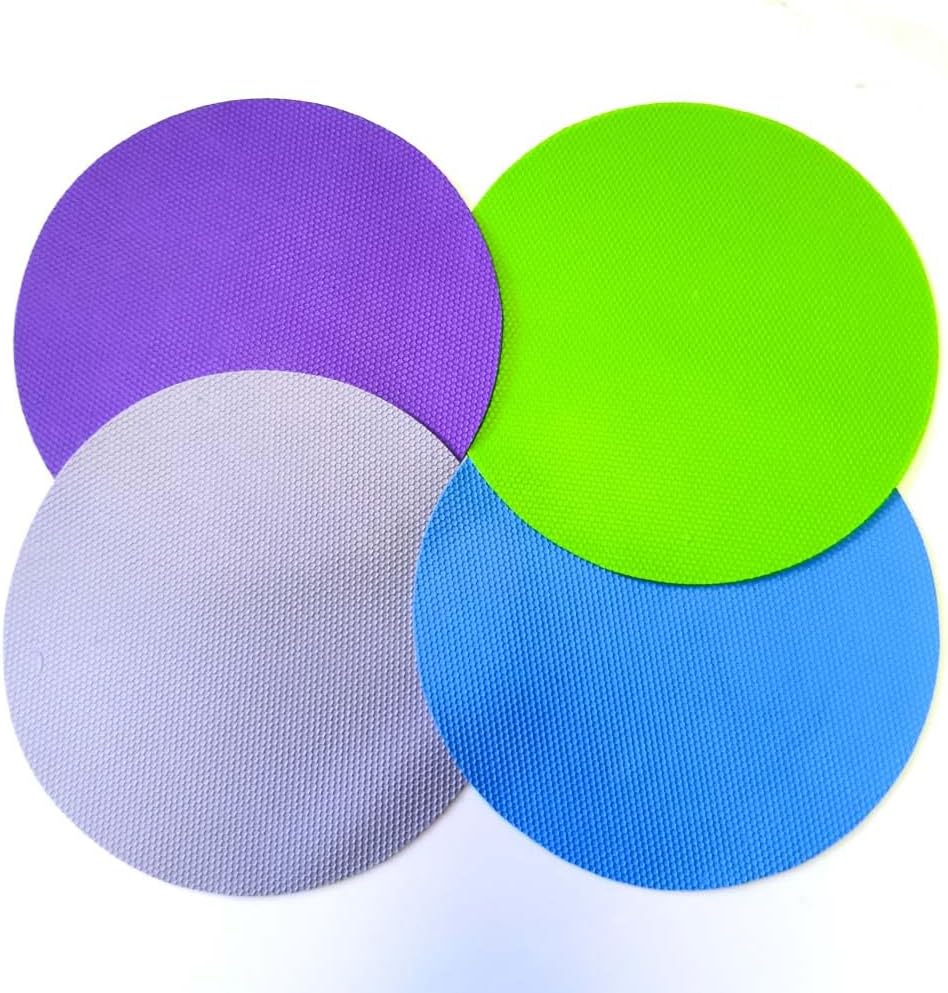 4pcs Rubber Jar Opener Bottle Gripper Non Slip Pad Multi-function Can Opener for Seniors with Arthritis Weak Hands (Circle One)