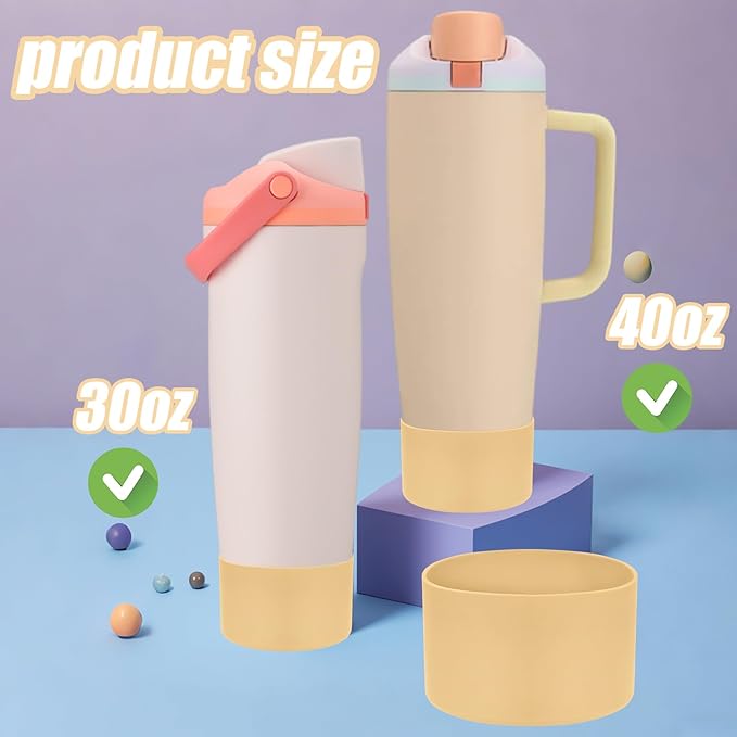 Mity rain 2PCS Protective Silicone Boots for Owala 30oz & 40oz FreeSip Sway Bottles & Tumblers - Accessories for owala, Enhances Stability & Prevents Scratches(Autumn)