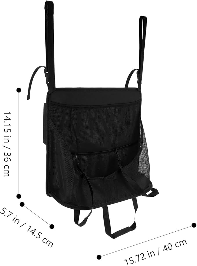 UPKOCH Car Backseat Organizer Storage Bag with Seat Back Separation Net, Oxford Cloth Multi-function Hanging Pocket for Travel, Automobile Seat Back Storage Organizer