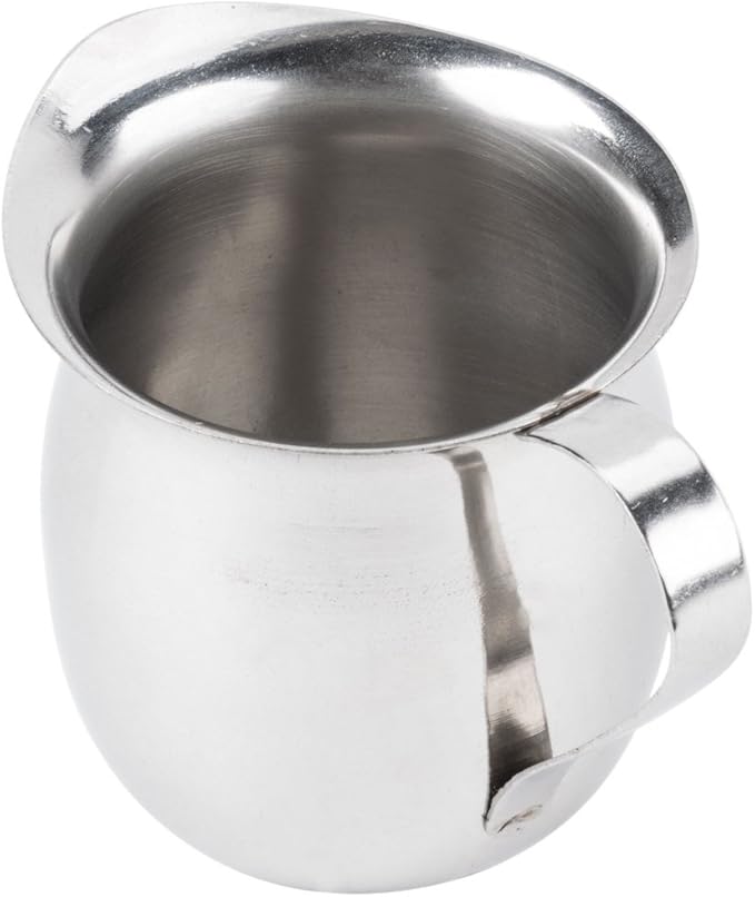 Betolla 8 oz Stainless Steel Bell Creamer – Bell-Shaped Mini Pitchers for Serving Cream, Milk, Syrups & More