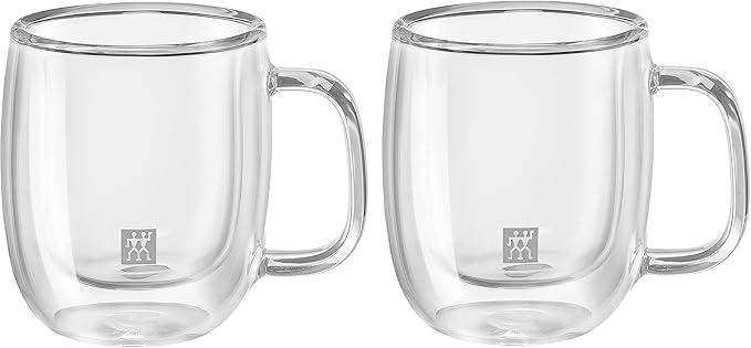 ZWILLING Sorrent 39500-110 Sorrento Double Wall Glasses, Espresso, 2-Piece Set, Insulated, Double Layer