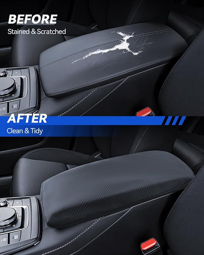 Armrest Cover for Mazda CX-30 2020 2021 2022 2023 2024 2025 Accessories Center Console Middle Lid Pad Protector for Car Elbow Rest