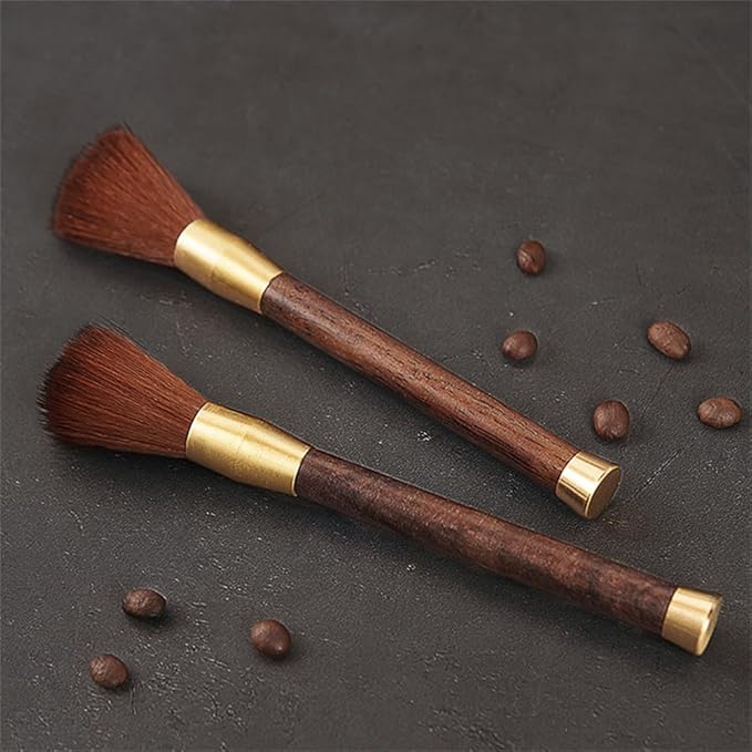Coffee Grinder Cleaning Brush, Wood Handle & Natural Bristles Wood Dusting Espresso Brush Accessories for Bean Grain Coffee Tool Barista Home Kitchen