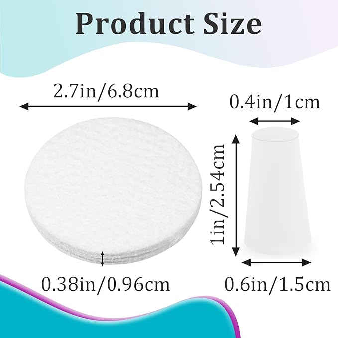 30 Pcs Cold Brew System Felt Filters, Reusable Coffee Filters, Fits for Nispira Replacement Water Filter and Alocs Coffee Filter(Include 10 Pcs Coffee Filters and 20 Pcs Stoppers)