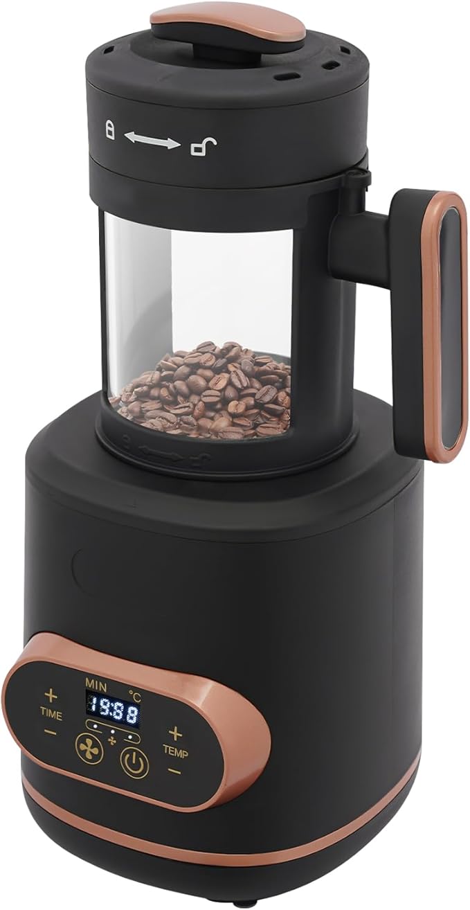 Coffee Bean Roaster Machine, Electric Coffee Roaster, Home Use Air Coffee Roaster with Adjustable Timer, 1500w 110v