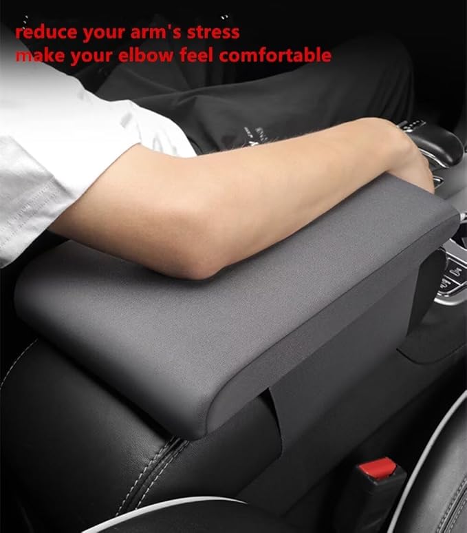 Car Center Console Cover,Universal Memory Foam Car Armrest Pad,Car Interior Accessory for Women Men,Armrest Cover Protector for Cars,Vehicles,SUV Grey