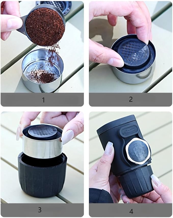Car Portable Hand-press Coffee Maker for Ford Maverick Hybrid, Vehicle Coffee Machines, Automobile Espresso Machines, Handheld Coffee Machine