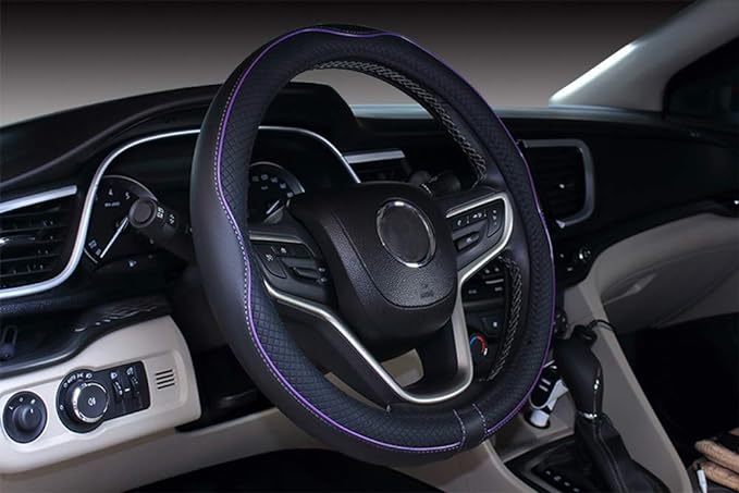 Mayco Bell 2019 New Microfiber Leather Car Extra Large Steering Wheel Cover for Big Trucks (17.5-18'', Purple)