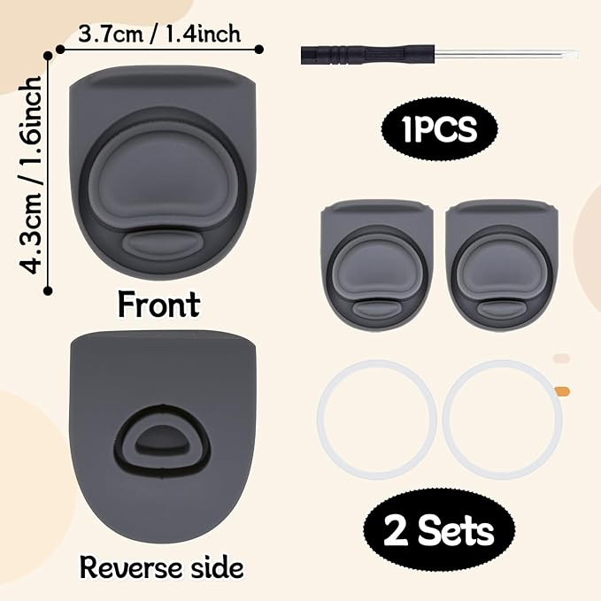 2 Sets Replacement Stopper and O Ring Gasket Compatible with Owala FreeSip 24oz 32oz,Water Bottle Lid Insert Cap Rubber Seal Parts for Owala 16/19/24/32/40oz Mouthpiece Accessories F1