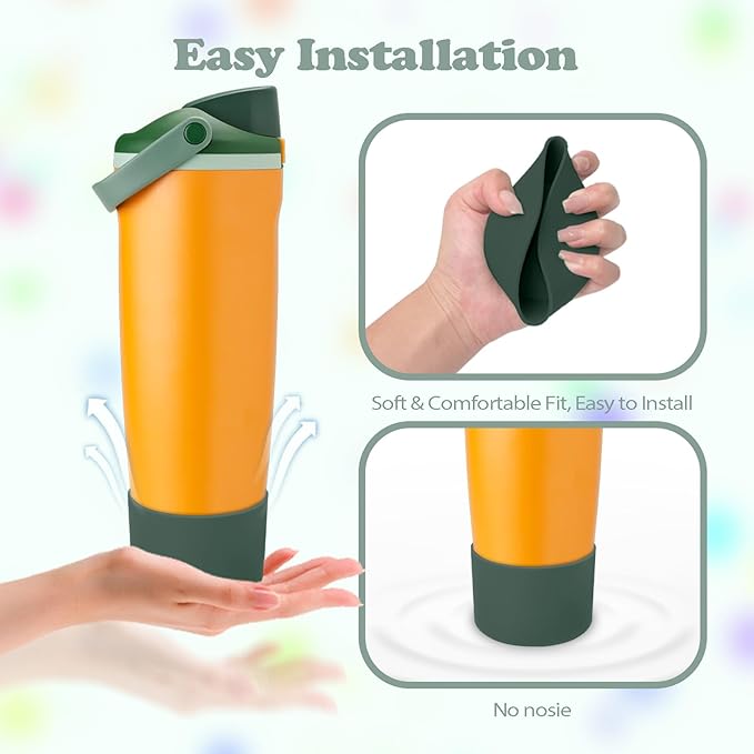 Silicone Boot for Owala 30oz & 40oz FreeSip Sway Bottles & Tumblers - Non-Slip, Scratch-Resistant, Stability Enhancer, Available in 12 Colors (Forest Green)